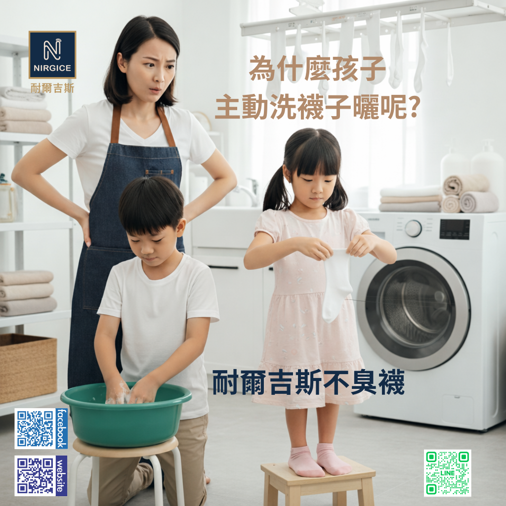 孩子主動洗襪子